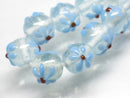 TOKO-BEADS AG058-35N Glass bead(Strand) 10~11mm AG058-35N フラワービーズ(連) 10~11mm Asian bead & African bead  Handmade,Lampeork,bead,asia,india,ethnic,parts,accessory,beads とんぼ玉,ビーズ,トンボ玉,アジア,インド,エスニック,手作り,パーツ,アクセサリー