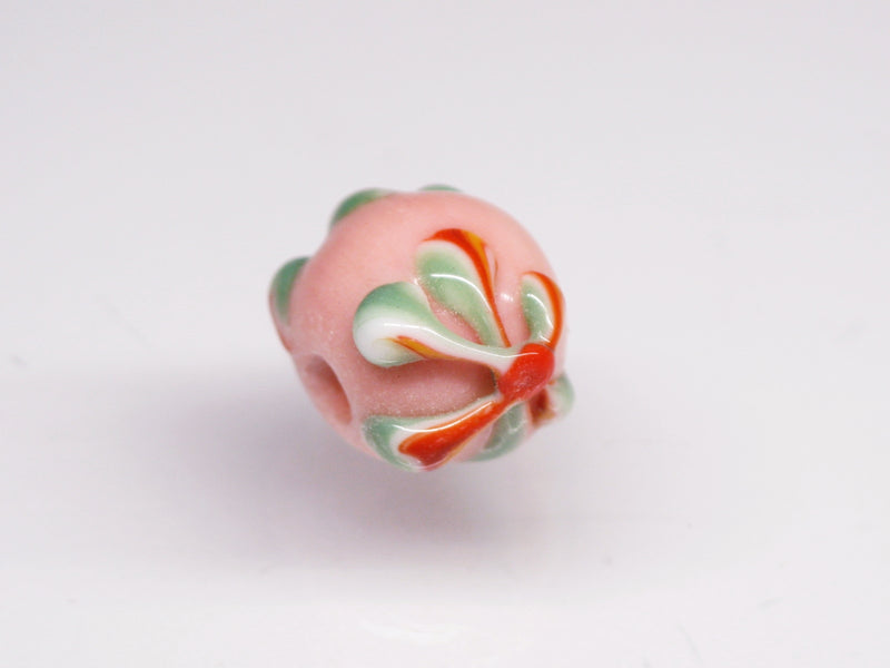 TOKO-BEADS AG058S-14 Glass bead 10mm AG058S-14 フラワービーズ 10mm Asian bead & African bead  Handmade,Lampeork,bead,asia,india,ethnic,parts,accessory,beads とんぼ玉,ビーズ,トンボ玉,アジア,インド,エスニック,手作り,パーツ,アクセサリー