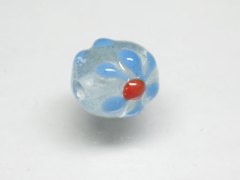 TOKO-BEADS AG058S-24 Glass bead 10~10.5mm AG058S-24 フラワービーズ 10~10.5mm Asian bead & African bead  Handmade,Lampeork,bead,asia,india,ethnic,parts,accessory,beads とんぼ玉,ビーズ,トンボ玉,アジア,インド,エスニック,手作り,パーツ,アクセサリー