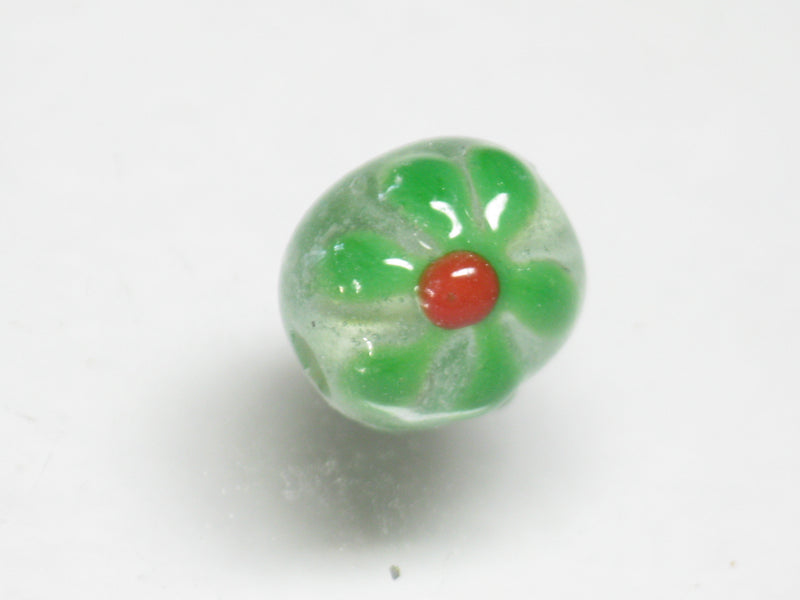 TOKO-BEADS AG058S-27 Glass bead 10~11mm AG058S-27 フラワービーズ 10~11mm Asian bead & African bead  Handmade,Lampeork,bead,asia,india,ethnic,parts,accessory,beads とんぼ玉,ビーズ,トンボ玉,アジア,インド,エスニック,手作り,パーツ,アクセサリー