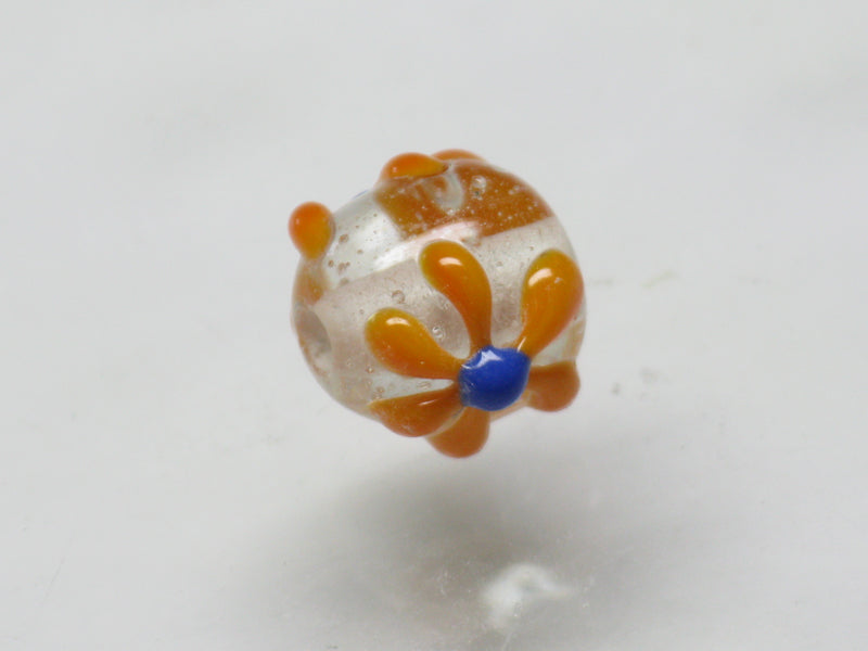 | TOKO-BEADS |AG058S-33 フラワービーズ 10~11mmとんぼ玉,ビーズ,トンボ玉,アジア,インド,エスニック,手作り,パーツ,アクセサリー