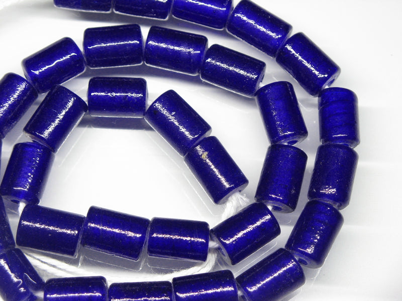 | TOKO-BEADS |AG062N-07 ガラスチューブビーズ （連） 8mmとんぼ玉,ビーズ,トンボ玉,アジア,インド,エスニック,手作り,パーツ,アクセサリー