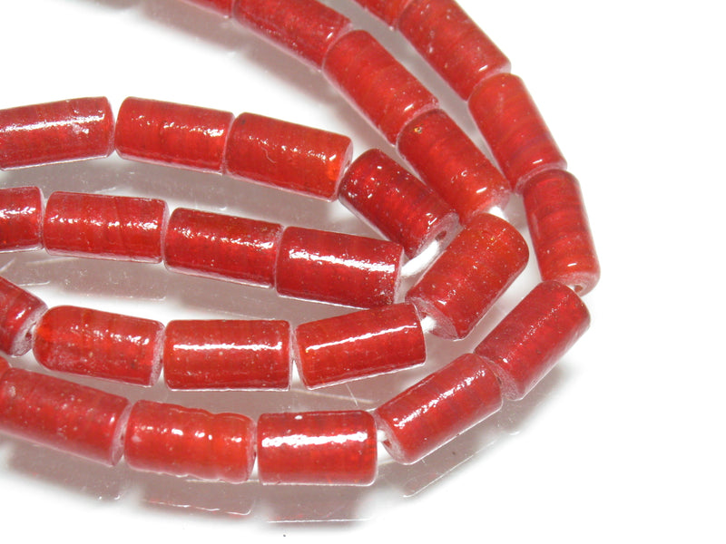 | TOKO-BEADS |AG062N-10 ガラスチューブビーズ （連） 6.5mmとんぼ玉,ビーズ,トンボ玉,アジア,インド,エスニック,手作り,パーツ,アクセサリー