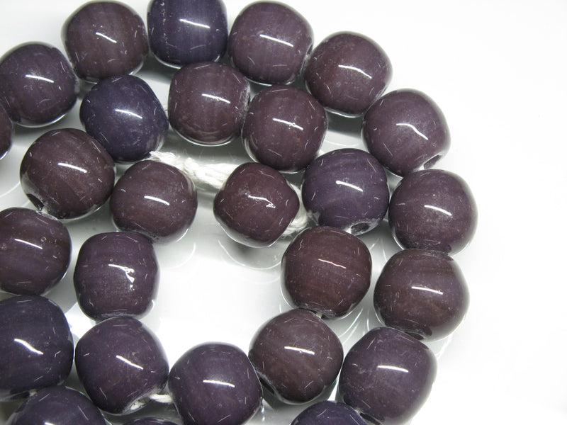 | TOKO-BEADS |AG063N-03 単色丸玉大（連） 16~18mmとんぼ玉,ビーズ,トンボ玉,アジア,インド,エスニック,手作り,パーツ,アクセサリー