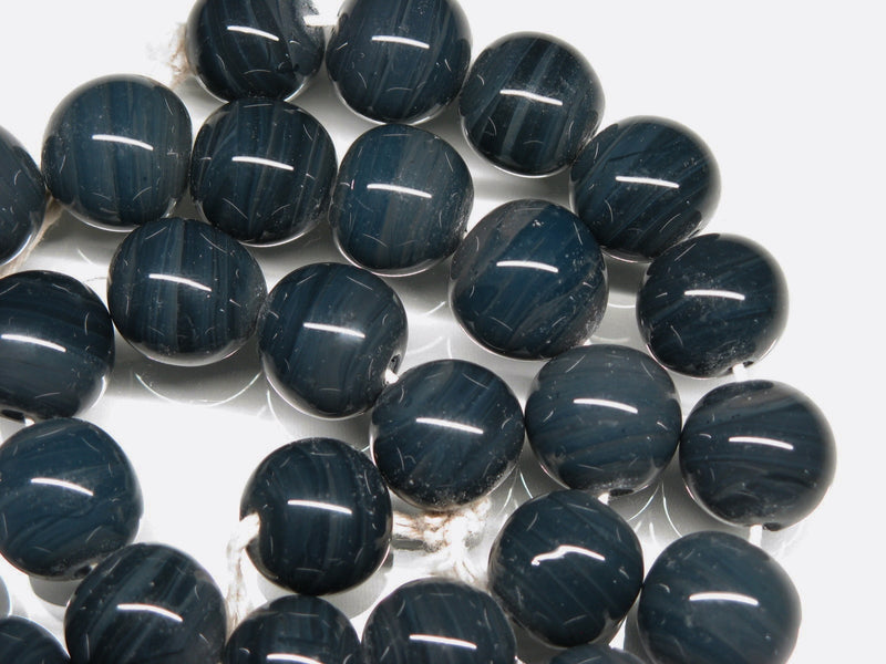 TOKO-BEADS AG063-15N Glass bead Vintage (Strand) 13~14mm AG063-15N 単色丸玉大ビンテージ（連） 13~14mm Asian bead & African bead  Handmade,Lampeork,bead,asia,india,ethnic,parts,accessory,beads とんぼ玉,ビーズ,トンボ玉,アジア,インド,エスニック,手作り,パーツ,アクセサリー