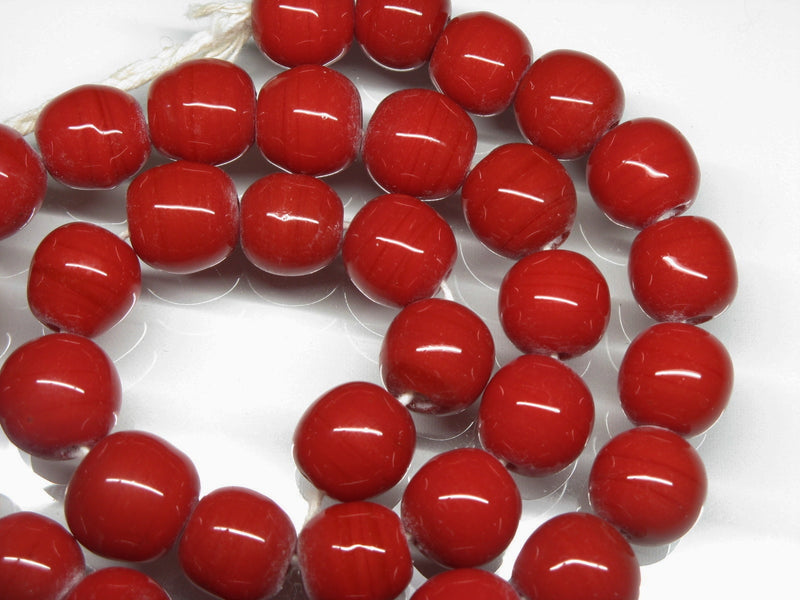 | TOKO-BEADS |AG063N-22 単色丸玉大（連） 11~13mmとんぼ玉,ビーズ,トンボ玉,アジア,インド,エスニック,手作り,パーツ,アクセサリー