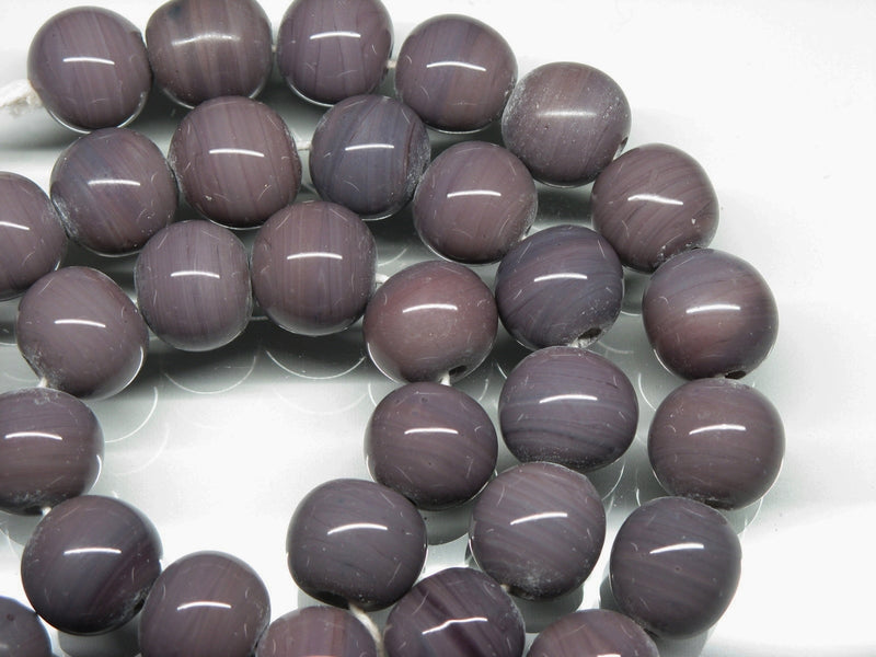 | TOKO-BEADS |AG063N-23 単色丸玉大（連） 11~13mmとんぼ玉,ビーズ,トンボ玉,アジア,インド,エスニック,手作り,パーツ,アクセサリー