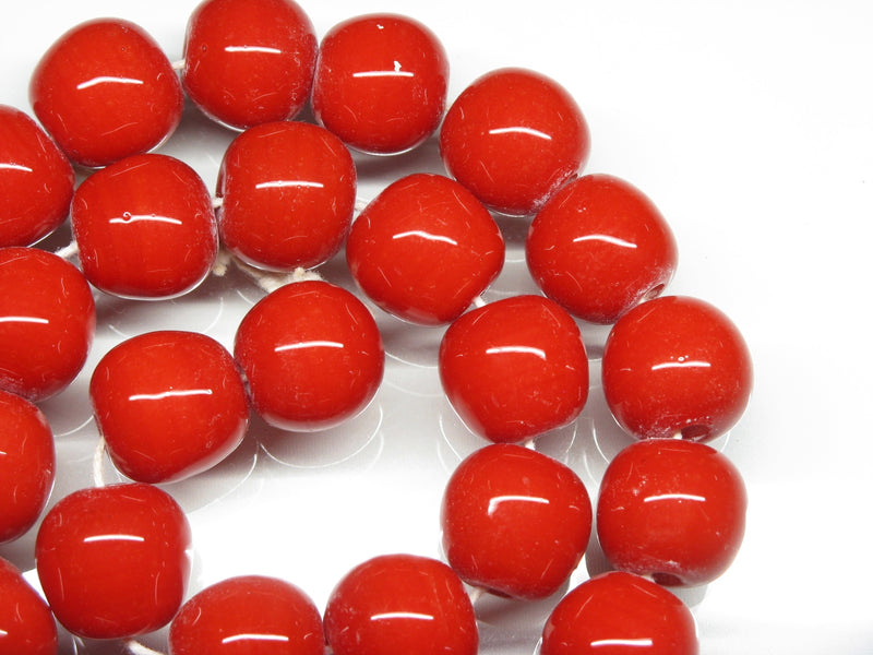 TOKO-BEADS AG063-34N Glass bead (strand) 14mm AG063-34N 単色丸玉大（連） 14mm Asian bead & African bead  Handmade,Lampeork,bead,asia,india,ethnic,parts,accessory,beads とんぼ玉,ビーズ,トンボ玉,アジア,インド,エスニック,手作り,パーツ,アクセサリー