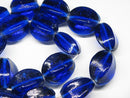 TOKO-BEADS AG065-06N Vintage colored Glass bead (Strand) 22~24mm AG065-06N ぎんなん型ガラスビーズ・ビンテージ（連） 22~24mm Asian bead & African bead  Handmade,Lampeork,bead,asia,india,ethnic,parts,accessory,beads とんぼ玉,ビーズ,トンボ玉,アジア,インド,エスニック,手作り,パーツ,アクセサリー