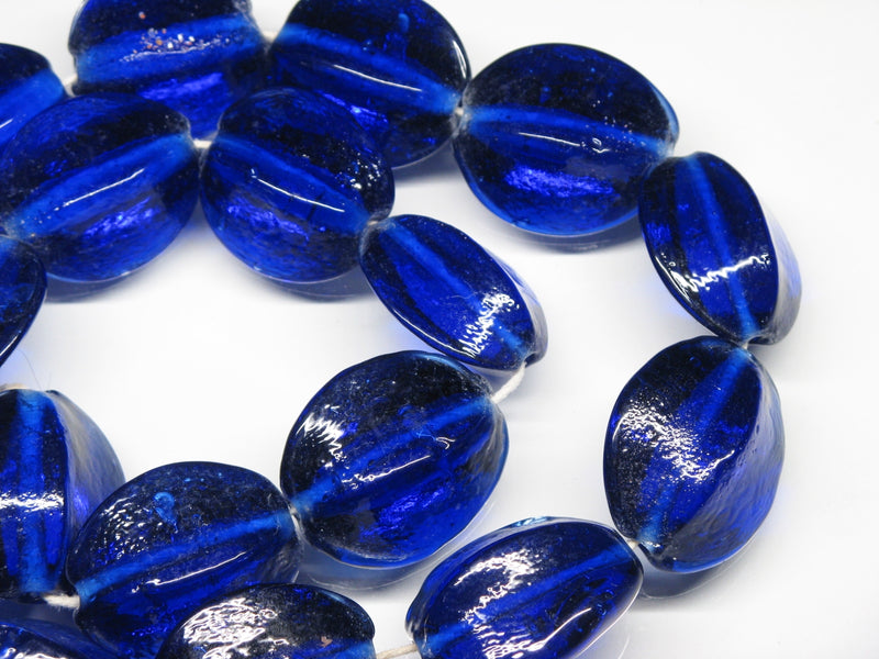 TOKO-BEADS AG065-06N Vintage colored Glass bead (Strand) 22~24mm AG065-06N ぎんなん型ガラスビーズ・ビンテージ（連） 22~24mm Asian bead & African bead  Handmade,Lampeork,bead,asia,india,ethnic,parts,accessory,beads とんぼ玉,ビーズ,トンボ玉,アジア,インド,エスニック,手作り,パーツ,アクセサリー