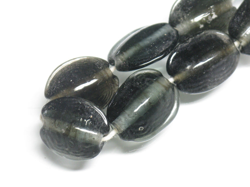 TOKO-BEADS AG065-09N Vintage colored Glass bead (Strand) 14~16mm AG065-09N ぎんなん型ガラスビーズ・ビンテージ（連） 14~16mm Asian bead & African bead  Handmade,Lampeork,bead,asia,india,ethnic,parts,accessory,beads とんぼ玉,ビーズ,トンボ玉,アジア,インド,エスニック,手作り,パーツ,アクセサリー
