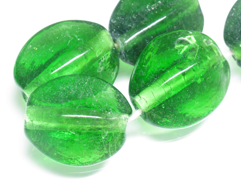 TOKO-BEADS AG065-15N Vintage colored Glass bead (Strand) 23~25.5mm AG065-15N ぎんなん型ガラスビーズ・ビンテージ（連） 23~25.5mm Asian bead & African bead  Handmade,Lampeork,bead,asia,india,ethnic,parts,accessory,beads とんぼ玉,ビーズ,トンボ玉,アジア,インド,エスニック,手作り,パーツ,アクセサリー