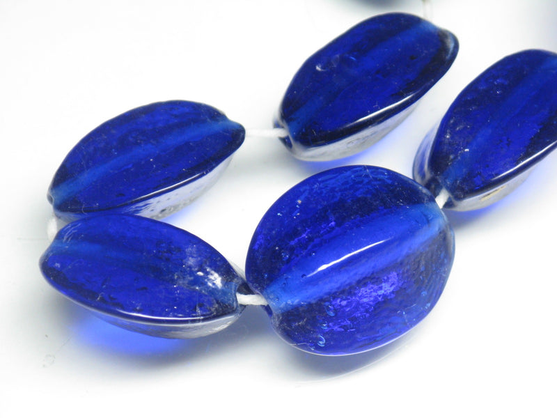 TOKO-BEADS AG065-17N Vintage colored Glass bead (Strand) 23~24mm AG065-17N ぎんなん型ガラスビーズ・ビンテージ（連） 23~24mm Asian bead & African bead  Handmade,Lampeork,bead,asia,india,ethnic,parts,accessory,beads とんぼ玉,ビーズ,トンボ玉,アジア,インド,エスニック,手作り,パーツ,アクセサリー