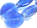 TOKO-BEADS AG065-18N Vintage colored Glass bead (Strand) 23~25.5mm AG065-18N ぎんなん型ガラスビーズ・ビンテージ（連） 23~25.5mm Asian bead & African bead  Handmade,Lampeork,bead,asia,india,ethnic,parts,accessory,beads とんぼ玉,ビーズ,トンボ玉,アジア,インド,エスニック,手作り,パーツ,アクセサリー