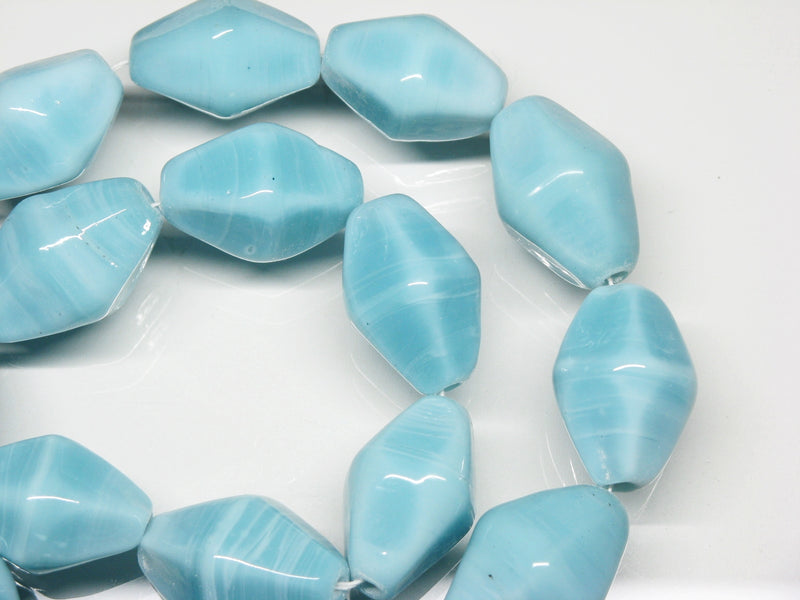 TOKO-BEADS AG067N-56 Glass bead (strand) 17mm AG067N-56 大型ひし形とんぼ玉（連） 17mm Asian bead & African bead  Handmade,Lampeork,bead,asia,india,ethnic,parts,accessory,beads とんぼ玉,ビーズ,トンボ玉,アジア,インド,エスニック,手作り,パーツ,アクセサリー