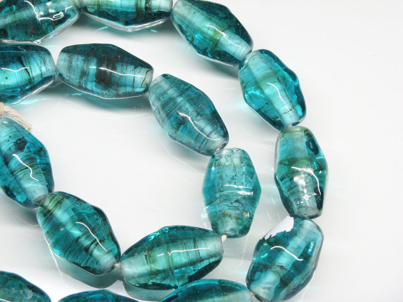 TOKO-BEADS AG067N-58 Glass bead (strand) 13~15mm AG067N-58 大型ひし形とんぼ玉（連） 13~15mm Asian bead & African bead  Handmade,Lampeork,bead,asia,india,ethnic,parts,accessory,beads とんぼ玉,ビーズ,トンボ玉,アジア,インド,エスニック,手作り,パーツ,アクセサリー