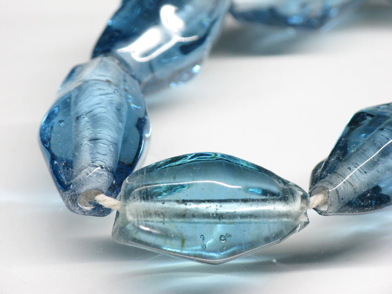 TOKO-BEADS AG067N-59 Glass bead (strand) 14mm AG067N-59 大型ひし形とんぼ玉（連） 14mm Asian bead & African bead  Handmade,Lampeork,bead,asia,india,ethnic,parts,accessory,beads とんぼ玉,ビーズ,トンボ玉,アジア,インド,エスニック,手作り,パーツ,アクセサリー
