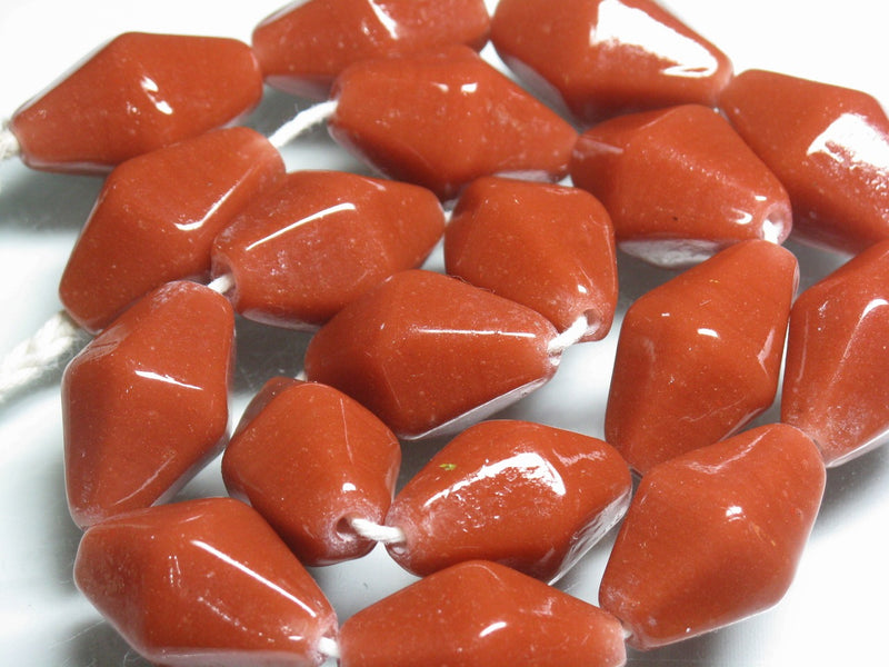 TOKO-BEADS AG067N-64 Glass bead (strand) 16mm AG067N-64 大型ひし形とんぼ玉（連） 16mm Asian bead & African bead  Handmade,Lampeork,bead,asia,india,ethnic,parts,accessory,beads とんぼ玉,ビーズ,トンボ玉,アジア,インド,エスニック,手作り,パーツ,アクセサリー