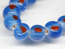TOKO-BEADS AG068-06N Glass bead (strand) 9mm AG068-06N 丸型絵柄フラットビーズ（連） 9mm Asian bead & African bead  Handmade,Lampeork,bead,asia,india,ethnic,parts,accessory,beads とんぼ玉,ビーズ,トンボ玉,アジア,インド,エスニック,手作り,パーツ,アクセサリー