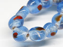 TOKO-BEADS AG068-08N Glass bead (strand) 9mm AG068-08N 丸型絵柄フラットビーズ（連） 9mm Asian bead & African bead  Handmade,Lampeork,bead,asia,india,ethnic,parts,accessory,beads とんぼ玉,ビーズ,トンボ玉,アジア,インド,エスニック,手作り,パーツ,アクセサリー