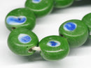 TOKO-BEADS AG068-16N Glass bead (strand) 10~11mm AG068-16N 丸型絵柄フラットビーズ（連） 10~11mm Asian bead & African bead  Handmade,Lampeork,bead,asia,india,ethnic,parts,accessory,beads とんぼ玉,ビーズ,トンボ玉,アジア,インド,エスニック,手作り,パーツ,アクセサリー