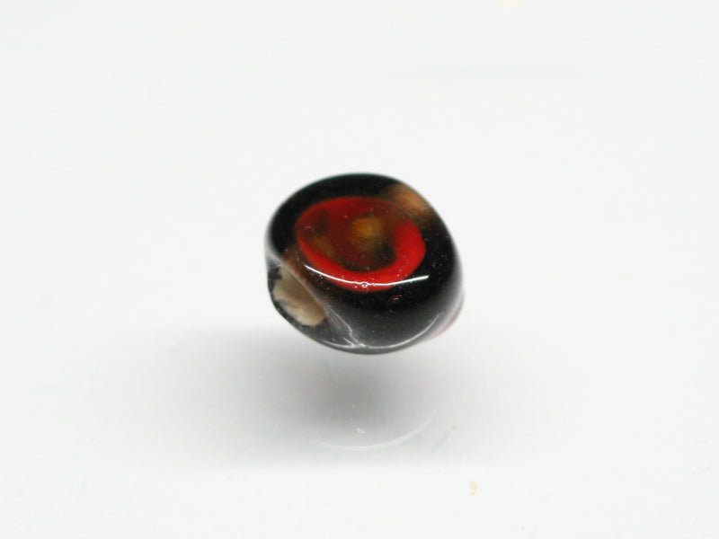 TOKO-BEADS AG068-03S Glass bead 9mm AG068-03S 丸型絵柄フラットビーズ 9mm Asian bead & African bead  Handmade,Lampeork,bead,asia,india,ethnic,parts,accessory,beads とんぼ玉,ビーズ,トンボ玉,アジア,インド,エスニック,手作り,パーツ,アクセサリー