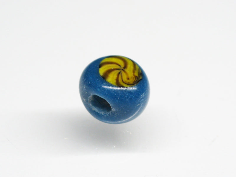TOKO-BEADS AG068-05S Glass bead 9mm AG068-05S 丸型絵柄フラットビーズ 9mm Asian bead & African bead  Handmade,Lampeork,bead,asia,india,ethnic,parts,accessory,beads とんぼ玉,ビーズ,トンボ玉,アジア,インド,エスニック,手作り,パーツ,アクセサリー