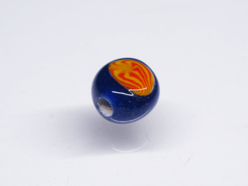 TOKO-BEADS AG068-07S Glass bead 9.5mm AG068-07S 丸型絵柄フラットビーズ 9.5mm Asian bead & African bead  Handmade,Lampeork,bead,asia,india,ethnic,parts,accessory,beads とんぼ玉,ビーズ,トンボ玉,アジア,インド,エスニック,手作り,パーツ,アクセサリー