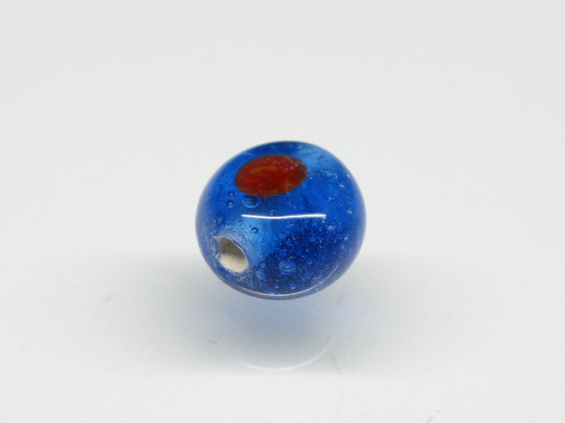 | TOKO-BEADS |AG068S-10 丸型絵柄フラットビーズ 9mmとんぼ玉,ビーズ,トンボ玉,アジア,インド,エスニック,手作り,パーツ,アクセサリー