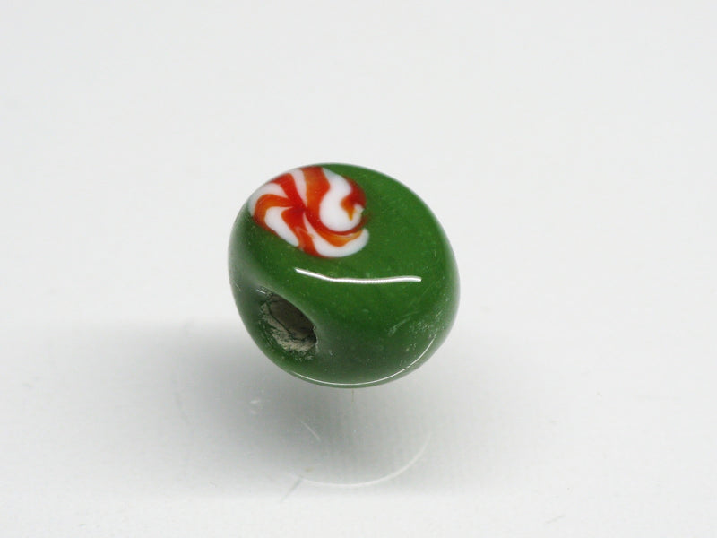 TOKO-BEADS AG068-13S Glass bead 9mm AG068-13S 丸型絵柄フラットビーズ 9mm Asian bead & African bead  Handmade,Lampeork,bead,asia,india,ethnic,parts,accessory,beads とんぼ玉,ビーズ,トンボ玉,アジア,インド,エスニック,手作り,パーツ,アクセサリー