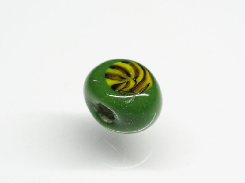 TOKO-BEADS AG068-13S Glass bead 9mm AG068-13S 丸型絵柄フラットビーズ 9mm Asian bead & African bead  Handmade,Lampeork,bead,asia,india,ethnic,parts,accessory,beads とんぼ玉,ビーズ,トンボ玉,アジア,インド,エスニック,手作り,パーツ,アクセサリー
