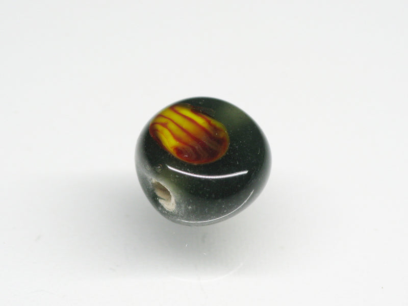 TOKO-BEADS AG068-17S Glass bead 9~9.5mm AG068-17S 丸型絵柄フラットビーズ 9~9.5mm Asian bead & African bead  Handmade,Lampeork,bead,asia,india,ethnic,parts,accessory,beads とんぼ玉,ビーズ,トンボ玉,アジア,インド,エスニック,手作り,パーツ,アクセサリー