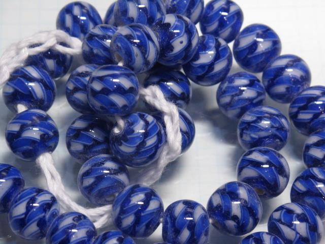 | TOKO-BEADS |AG069N-02 モザイクとんぼ玉（連） 12mmとんぼ玉,ビーズ,トンボ玉,アジア,インド,エスニック,手作り,パーツ,アクセサリー