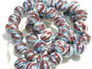 TOKO-BEADS AG069-03N Glass bead (strand) 12mm AG069-03N モザイクとんぼ玉（連） 12mm Asian bead & African bead  Handmade,Lampeork,bead,asia,india,ethnic,parts,accessory,beads とんぼ玉,ビーズ,トンボ玉,アジア,インド,エスニック,手作り,パーツ,アクセサリー