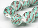 TOKO-BEADS AG069-04N Glass bead (strand) 12mm AG069-04N モザイクとんぼ玉（連） 12mm Asian bead & African bead  Handmade,Lampeork,bead,asia,india,ethnic,parts,accessory,beads とんぼ玉,ビーズ,トンボ玉,アジア,インド,エスニック,手作り,パーツ,アクセサリー