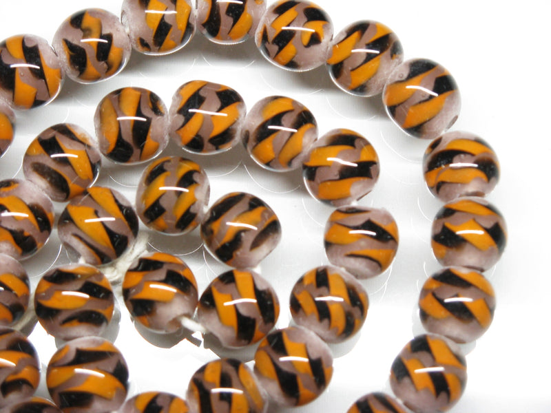 TOKO-BEADS AG069-05N Glass bead (strand) 12mm AG069-05N モザイクとんぼ玉（連） 12mm Asian bead & African bead  Handmade,Lampeork,bead,asia,india,ethnic,parts,accessory,beads とんぼ玉,ビーズ,トンボ玉,アジア,インド,エスニック,手作り,パーツ,アクセサリー