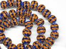 TOKO-BEADS AG069-06N Glass bead (strand) 12mm AG069-06N モザイクとんぼ玉（連） 12mm Asian bead & African bead  Handmade,Lampeork,bead,asia,india,ethnic,parts,accessory,beads とんぼ玉,ビーズ,トンボ玉,アジア,インド,エスニック,手作り,パーツ,アクセサリー