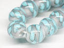 TOKO-BEADS AG069-07N Glass bead (strand) 12mm AG069-07N モザイクとんぼ玉（連） 12mm Asian bead & African bead  Handmade,Lampeork,bead,asia,india,ethnic,parts,accessory,beads とんぼ玉,ビーズ,トンボ玉,アジア,インド,エスニック,手作り,パーツ,アクセサリー