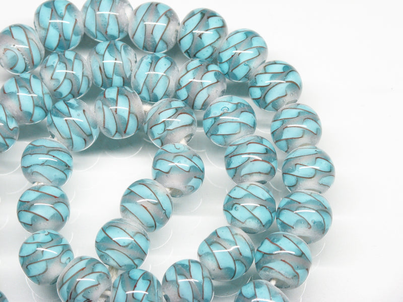 TOKO-BEADS AG069-07N Glass bead (strand) 12mm AG069-07N モザイクとんぼ玉（連） 12mm Asian bead & African bead  Handmade,Lampeork,bead,asia,india,ethnic,parts,accessory,beads とんぼ玉,ビーズ,トンボ玉,アジア,インド,エスニック,手作り,パーツ,アクセサリー
