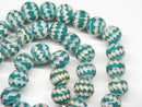 TOKO-BEADS AG069-08N Glass bead (strand) 12mm AG069-08N モザイクとんぼ玉（連） 12mm Asian bead & African bead  Handmade,Lampeork,bead,asia,india,ethnic,parts,accessory,beads とんぼ玉,ビーズ,トンボ玉,アジア,インド,エスニック,手作り,パーツ,アクセサリー