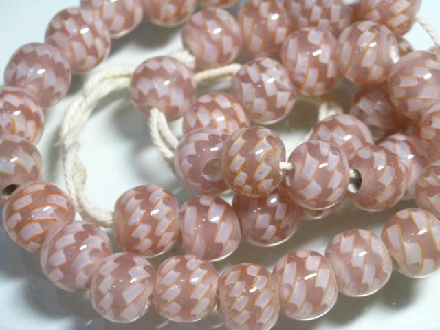 | TOKO-BEADS |AG069N-09 モザイクとんぼ玉（連） 12mmとんぼ玉,ビーズ,トンボ玉,アジア,インド,エスニック,手作り,パーツ,アクセサリー