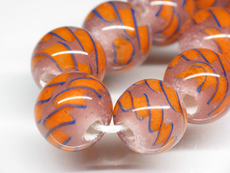 TOKO-BEADS AG069-11N Glass bead (strand) 12mm AG069-11N モザイクとんぼ玉（連） 12mm Asian bead & African bead  Handmade,Lampeork,bead,asia,india,ethnic,parts,accessory,beads とんぼ玉,ビーズ,トンボ玉,アジア,インド,エスニック,手作り,パーツ,アクセサリー