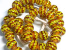 TOKO-BEADS AG069-13N Glass bead (strand) 12mm AG069-13N モザイクとんぼ玉（連） 12mm Asian bead & African bead  Handmade,Lampeork,bead,asia,india,ethnic,parts,accessory,beads とんぼ玉,ビーズ,トンボ玉,アジア,インド,エスニック,手作り,パーツ,アクセサリー