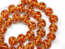 TOKO-BEADS AG069-14N Glass bead (strand) 12mm AG069-14N モザイクとんぼ玉（連） 12mm Asian bead & African bead  Handmade,Lampeork,bead,asia,india,ethnic,parts,accessory,beads とんぼ玉,ビーズ,トンボ玉,アジア,インド,エスニック,手作り,パーツ,アクセサリー