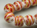 TOKO-BEADS AG069-15N Glass bead (strand) 12~13mm AG069-15N モザイクとんぼ玉（連） 12~13mm Asian bead & African bead  Handmade,Lampeork,bead,asia,india,ethnic,parts,accessory,beads とんぼ玉,ビーズ,トンボ玉,アジア,インド,エスニック,手作り,パーツ,アクセサリー