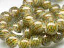 TOKO-BEADS AG069-16N Glass bead (strand) 12~13mm AG069-16N モザイクとんぼ玉（連） 12~13mm Asian bead & African bead  Handmade,Lampeork,bead,asia,india,ethnic,parts,accessory,beads とんぼ玉,ビーズ,トンボ玉,アジア,インド,エスニック,手作り,パーツ,アクセサリー