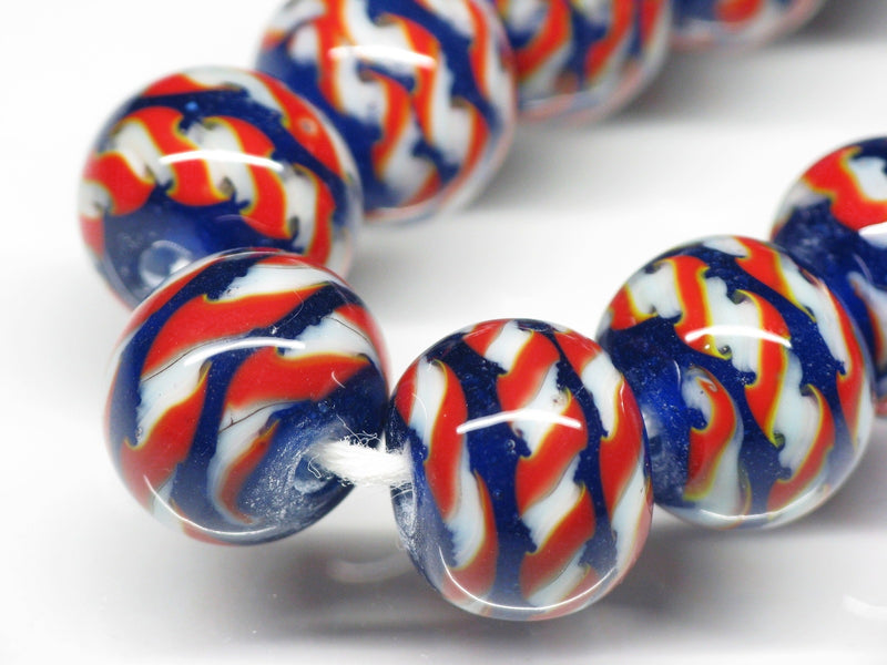 TOKO-BEADS AG069-20N Glass bead (strand) 11~12mm AG069-20N モザイクとんぼ玉（連約40個） 11~12mm Asian bead & African bead  Handmade,Lampeork,bead,asia,india,ethnic,parts,accessory,beads とんぼ玉,ビーズ,トンボ玉,アジア,インド,エスニック,手作り,パーツ,アクセサリー