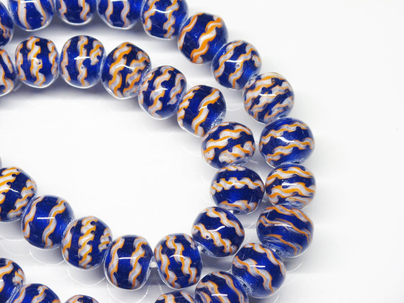 TOKO-BEADS AG069-21N Glass bead (strand) 11~12mm AG069-21N モザイクとんぼ玉（連約40個） 11~12mm Asian bead & African bead  Handmade,Lampeork,bead,asia,india,ethnic,parts,accessory,beads とんぼ玉,ビーズ,トンボ玉,アジア,インド,エスニック,手作り,パーツ,アクセサリー