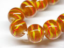 TOKO-BEADS AG069-24N Glass bead (strand) 10.5~11.5mm AG069-24N モザイクとんぼ玉（連約40個） 10.5~11.5mm Asian bead & African bead  Handmade,Lampeork,bead,asia,india,ethnic,parts,accessory,beads とんぼ玉,ビーズ,トンボ玉,アジア,インド,エスニック,手作り,パーツ,アクセサリー