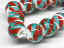 TOKO-BEADS AG069-26N Glass bead (strand) 12mm AG069-26N モザイクとんぼ玉（連） 12mm Asian bead & African bead  Handmade,Lampeork,bead,asia,india,ethnic,parts,accessory,beads とんぼ玉,ビーズ,トンボ玉,アジア,インド,エスニック,手作り,パーツ,アクセサリー